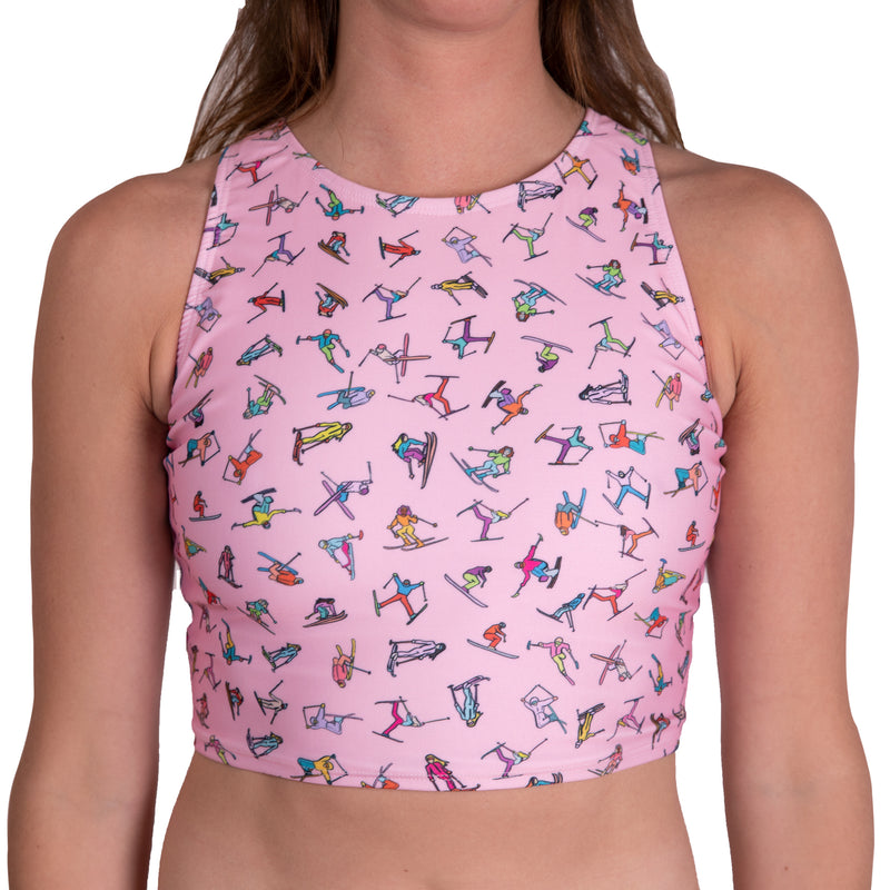 Butterfly Split Tube Top In Pink